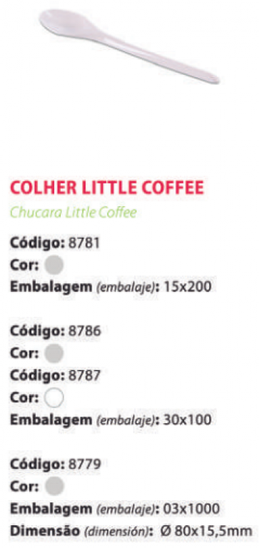 PRAFESTA - COLHER LITTLE COFFEE CRISTAL (8781) - CX.15X200UN