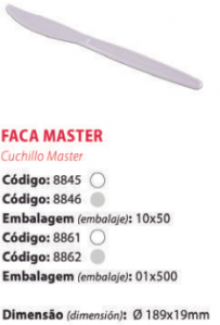 PRAFESTA - FACA MASTER CRISTAL (8862) - CX.500UN