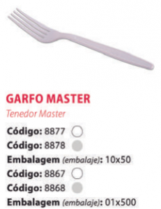 PRAFESTA - GARFO MASTER BRANCO (8867) - CX.500UN