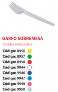 PRAFESTA - GARFO SOBREMESA ROSA (9948) - CX.20X50UN