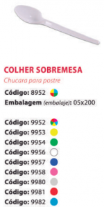 PRAFESTA - COLHER SOBREMESA AZUL (9957) - CX.20X50UN