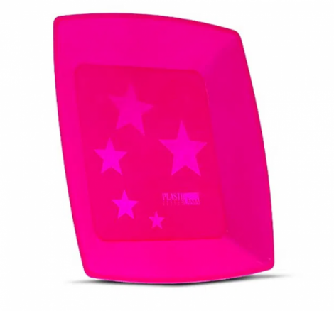 PLASTILANIA - PRATO GRANDE SQUARE PINK - CX.30X10UN