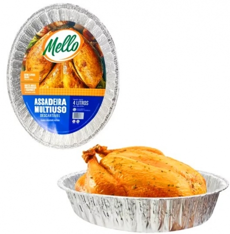 MELLO - ASSADEIRA 4000ML M OVAL (370X280X67) - CX.20UN